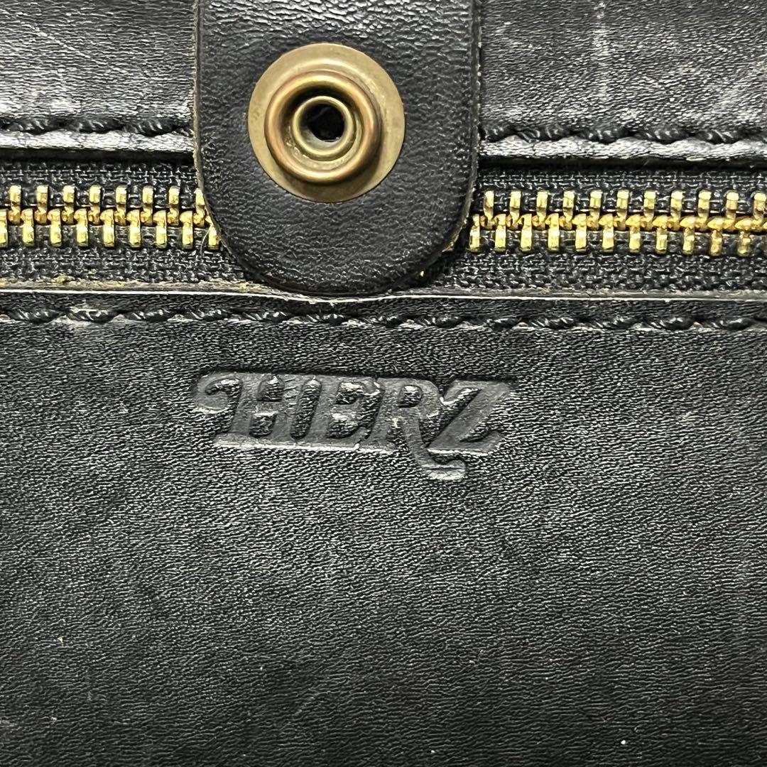 ヘルツ トートバッグ レザー 黒　無地 A4収納 ユニセックス 肩掛け可