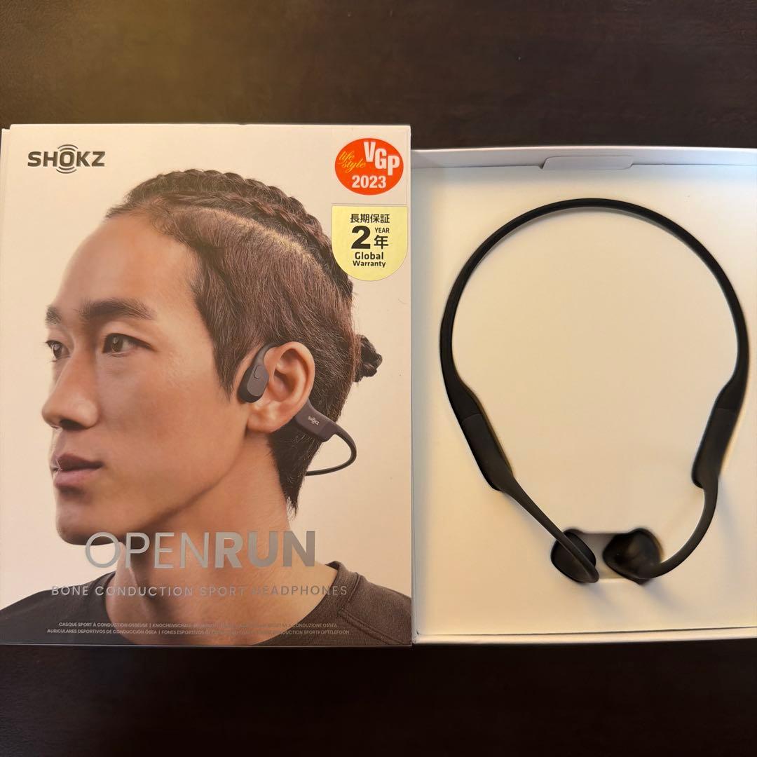 Shokz OpenRun ブラック 骨伝導イヤホン 美品