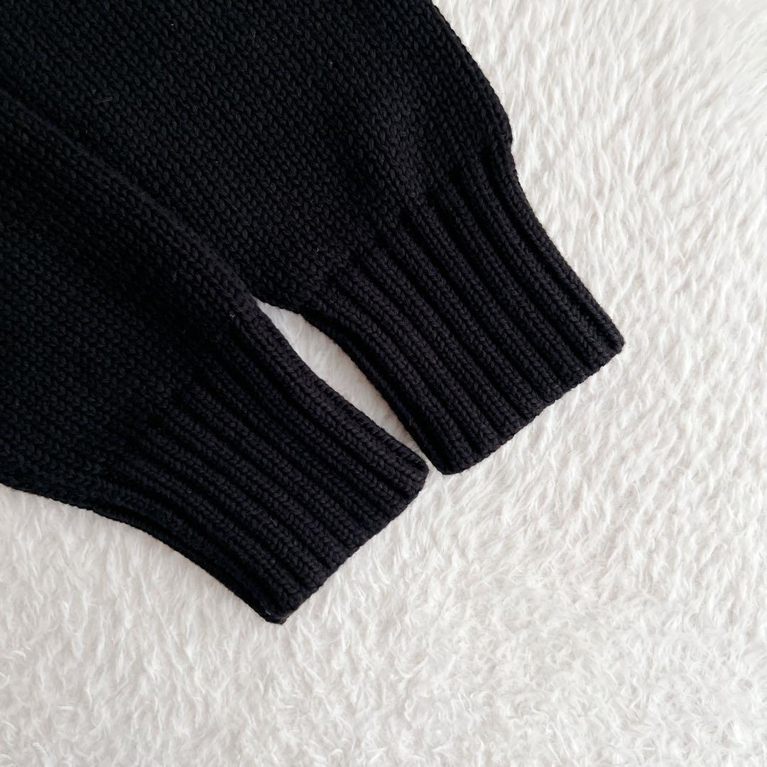 美品✨ポロゴルフ ベア ニット ゴルフベア コットン 黒 男女兼用 XS