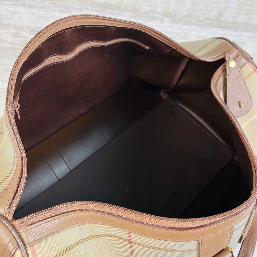 Burberrys バーバリー ボストンバッグ チェックビンテージ 南京鍵付き