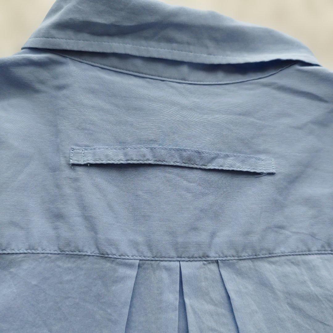 25SS♡美品✨TICCA コットンシルクスクエアビッグシャツ ブルー 洗える