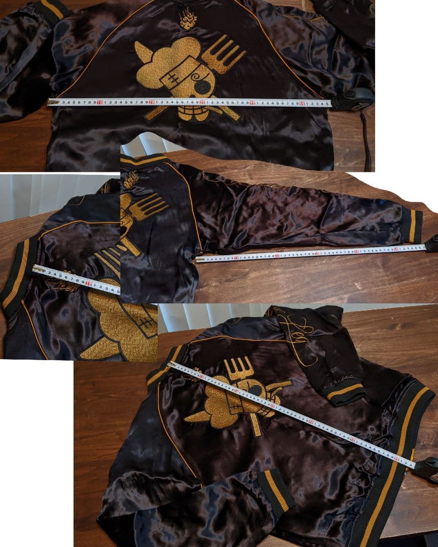 絡繰魂　ONE PIECE　スカジャン　リバーシブル　スーベニアジャケット　　黒