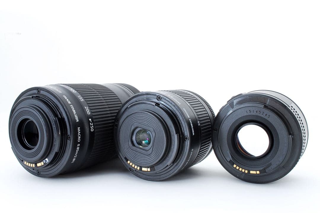 保証付☆canon kiss x 9i☆標準&望遠&単焦点トリプルレンズセット