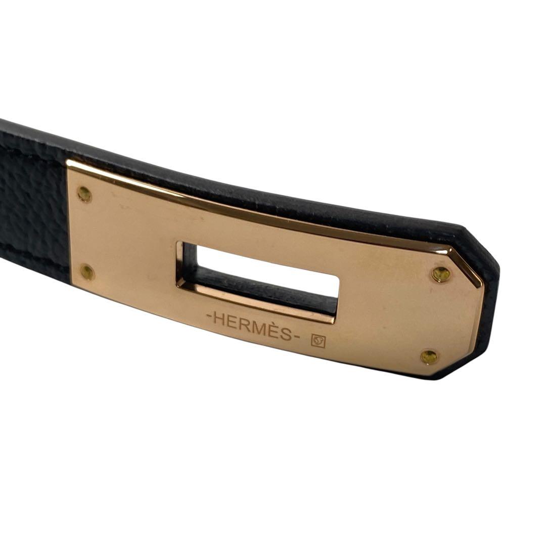 美品 エルメス HERMES ケリーベルト W刻印 ピンクゴールド PG