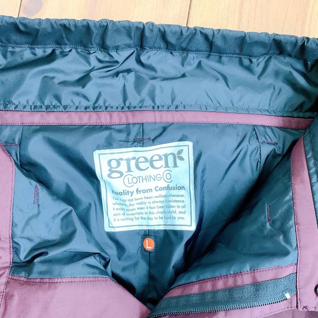 GREENCLOTHING スノーボードパンツ 紫茶色　Lサイズ