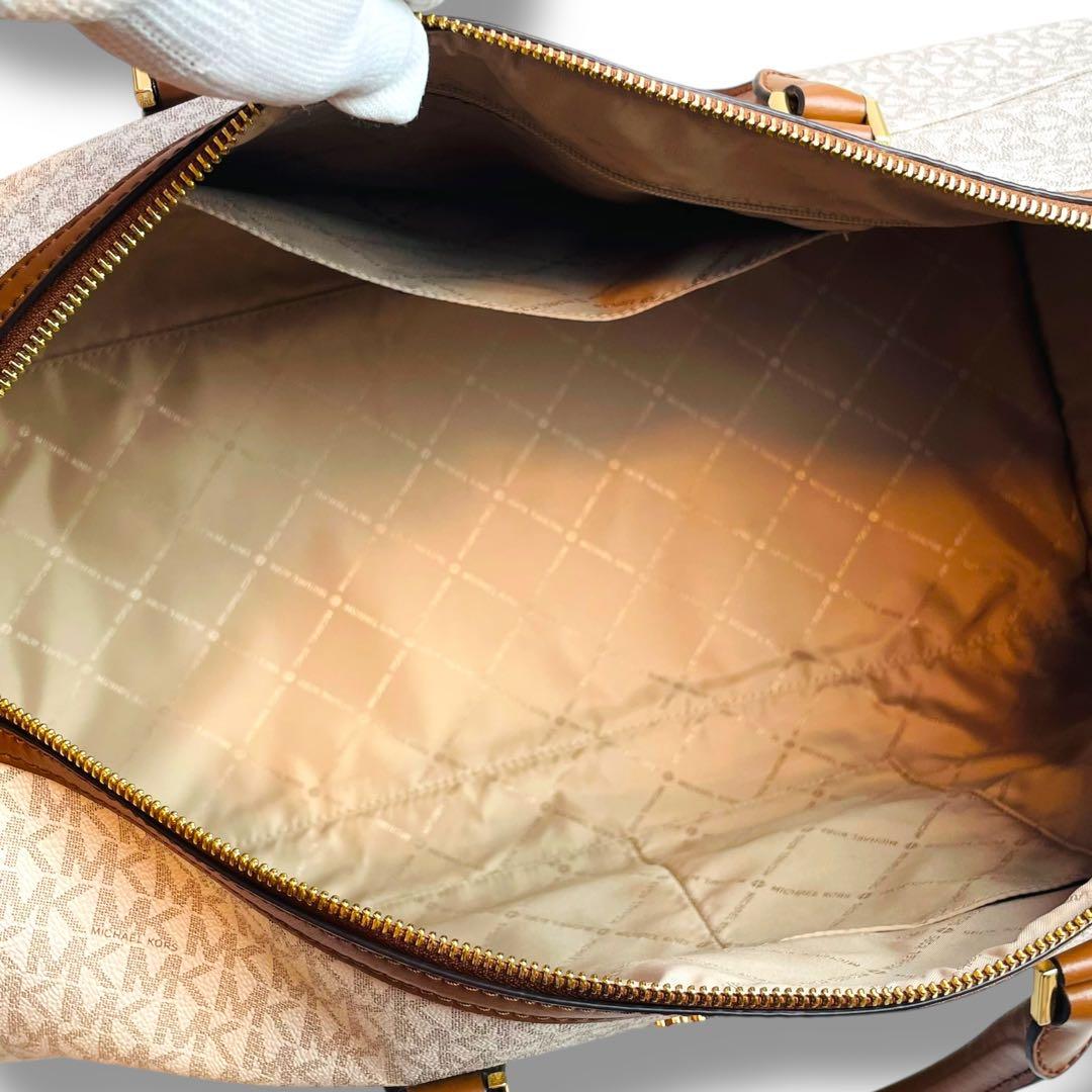 美品 マイケルコース ボストンバッグ トラベル シグネチャー XL ダッフル