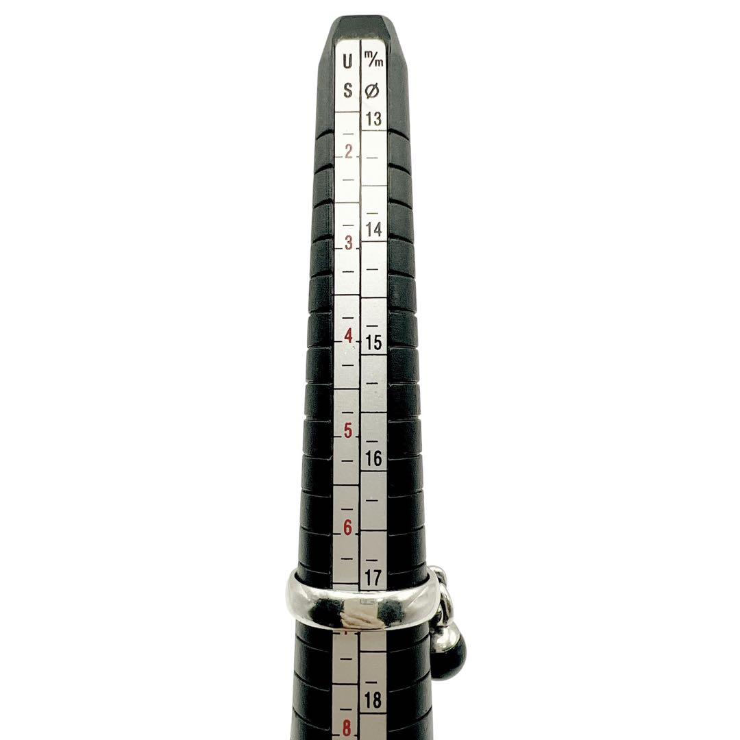 ティファニー　ブラックオニキス　ボール　シルバー　リング　14号