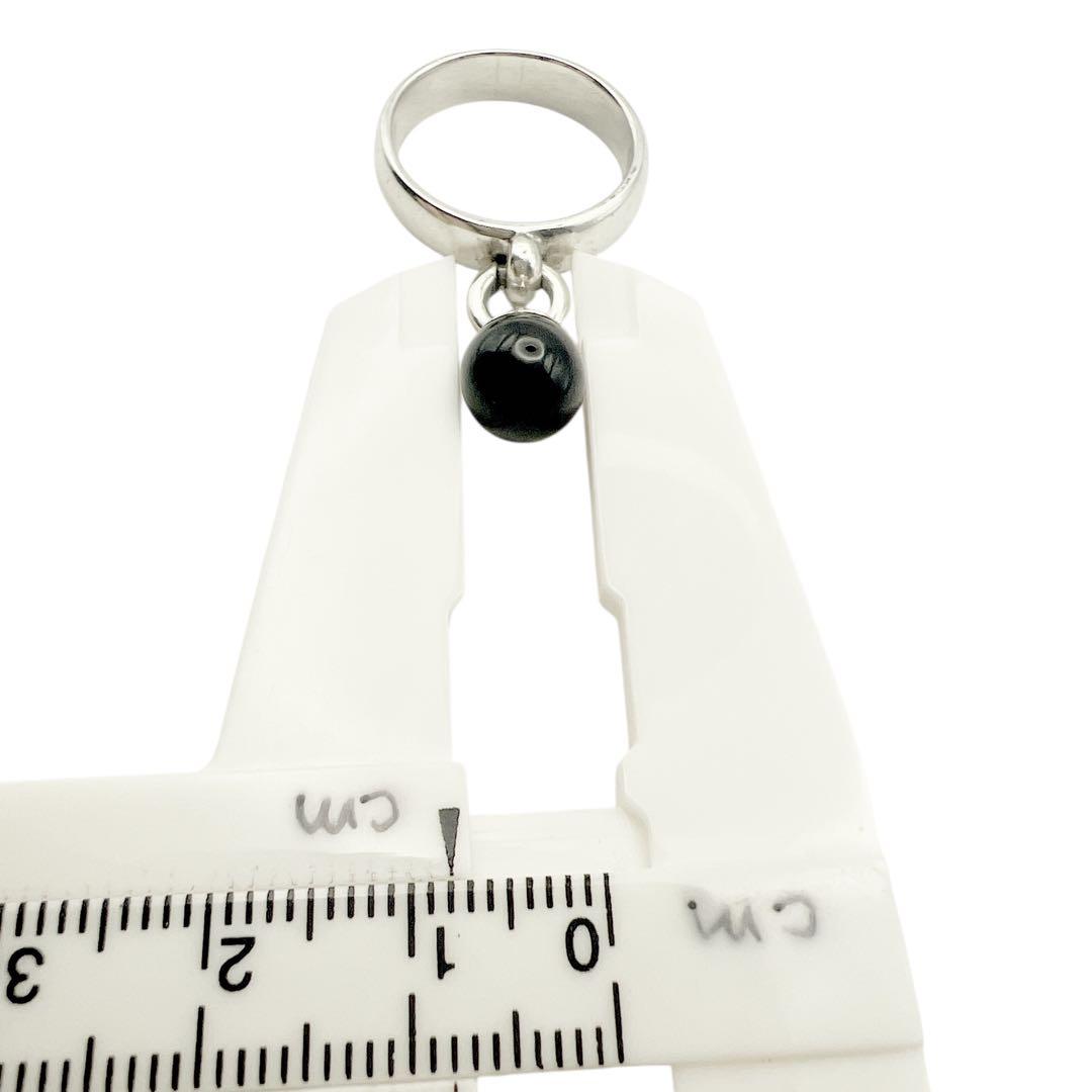 ティファニー　ブラックオニキス　ボール　シルバー　リング　14号