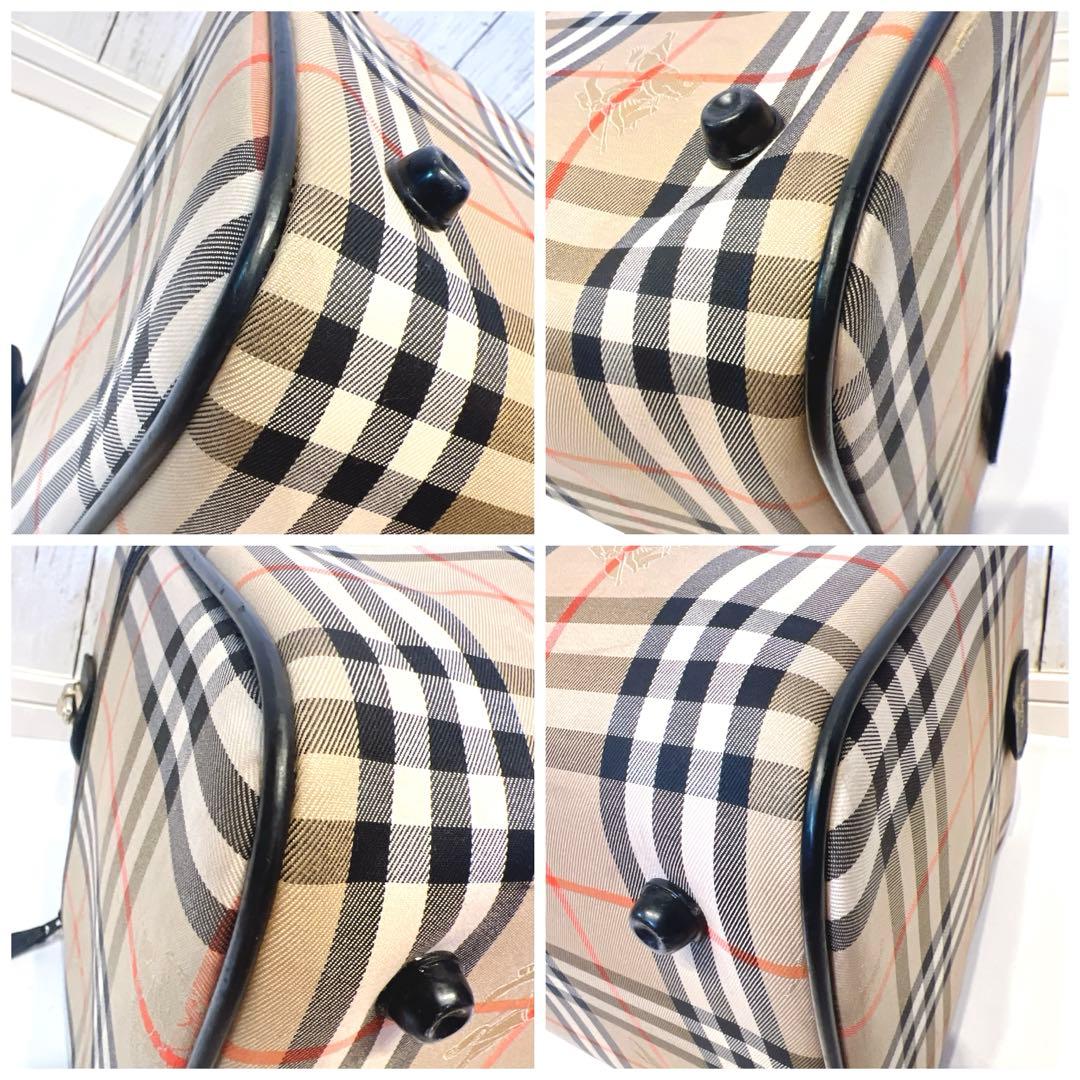 【良品】Burberrys チェック柄 ボストンバッグ　ノバチェック　バーバリー