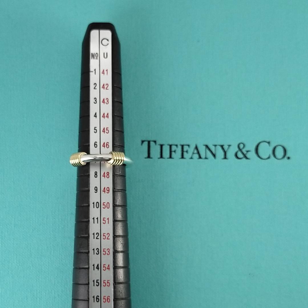 ★SALE★【ティファニー】バンドウィズ　２　コンビ　リング　７号　1919