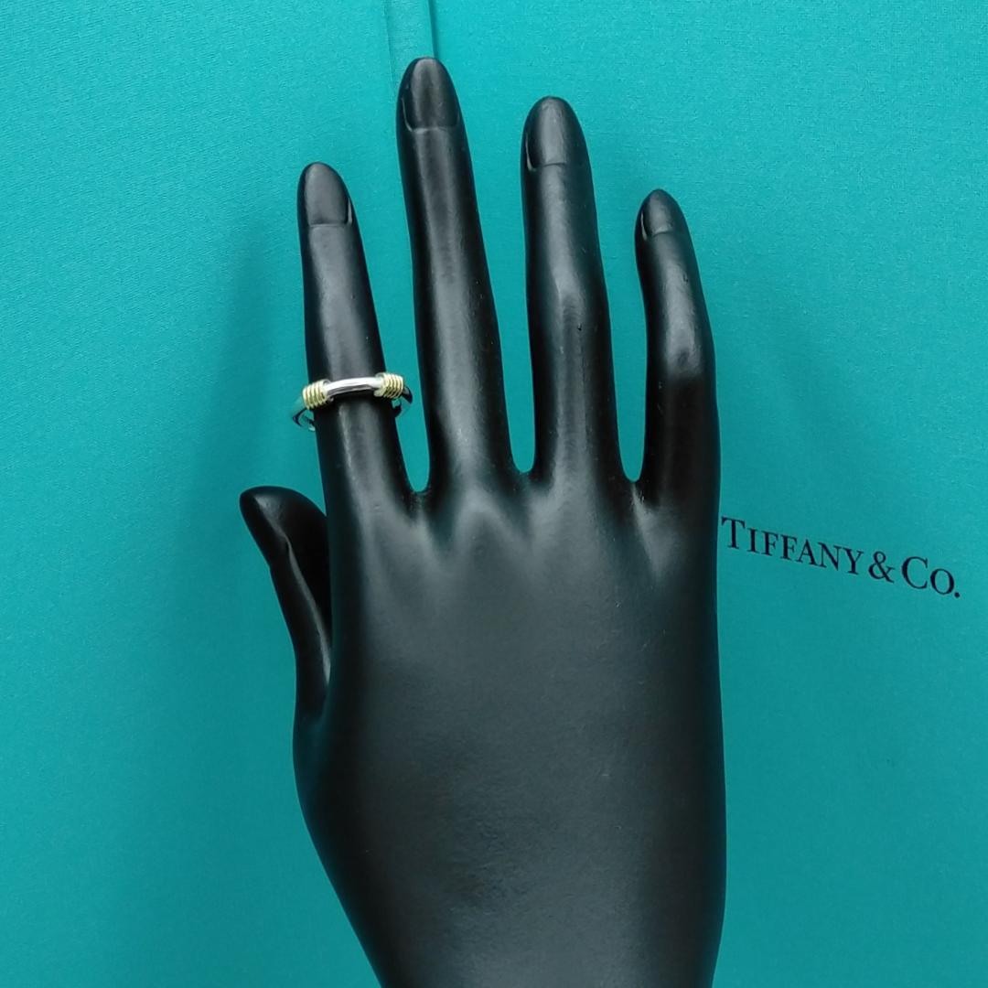 ★SALE★【ティファニー】バンドウィズ　２　コンビ　リング　７号　1919