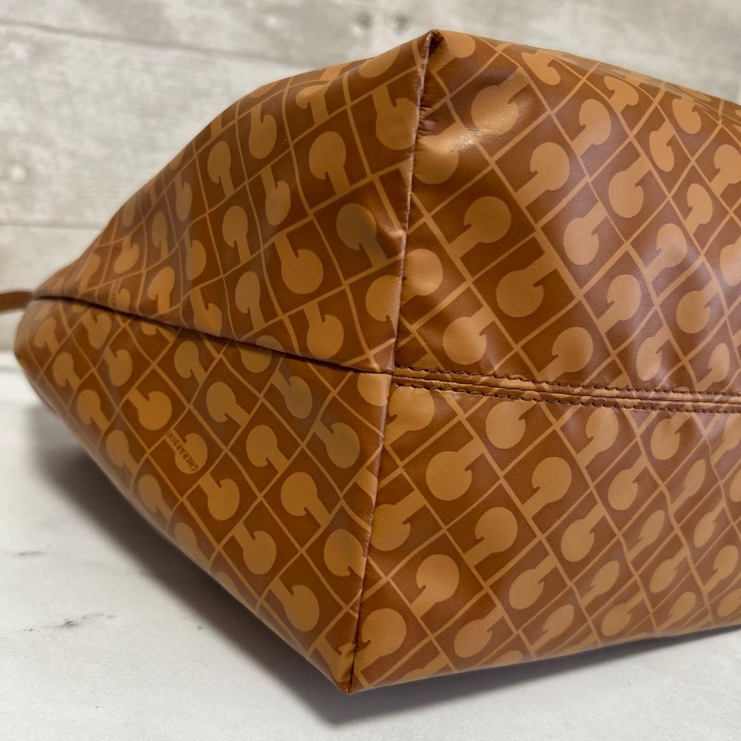 美品　GHERARDINI レザートートバッグ ブラウン　ピンク　リバーシブル