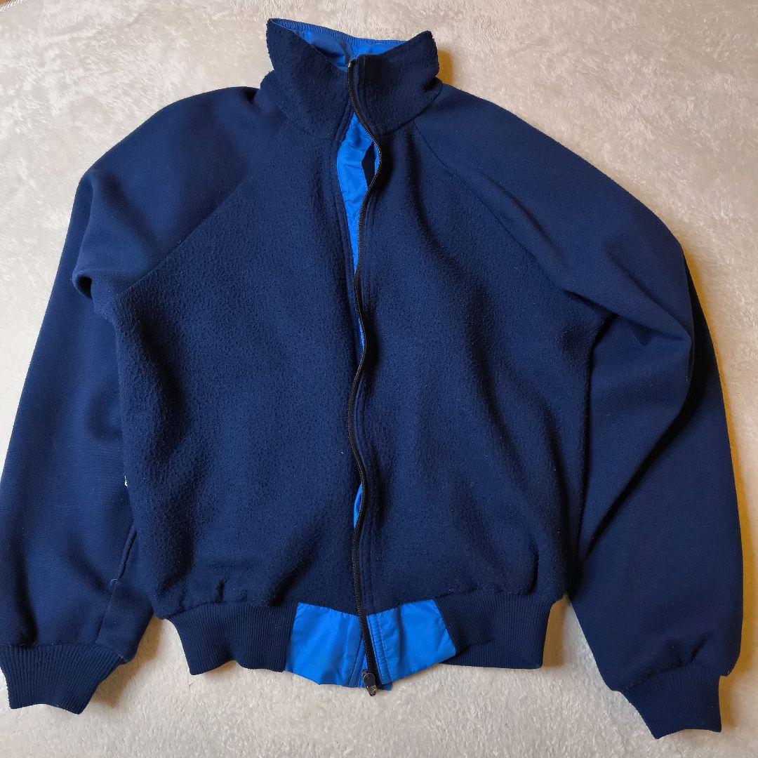 ​希少 リペア USA製 80s パタゴニア シェルドシンチラジャケット 青 S