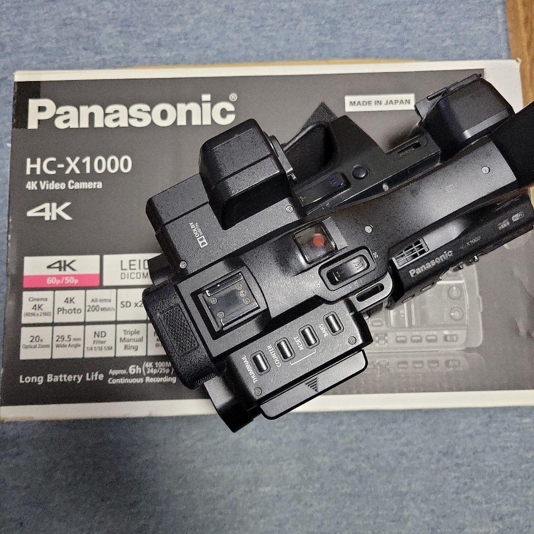 Panasonic HC-X1000 4Kビデオカメラ　純正バッテリー3個付き