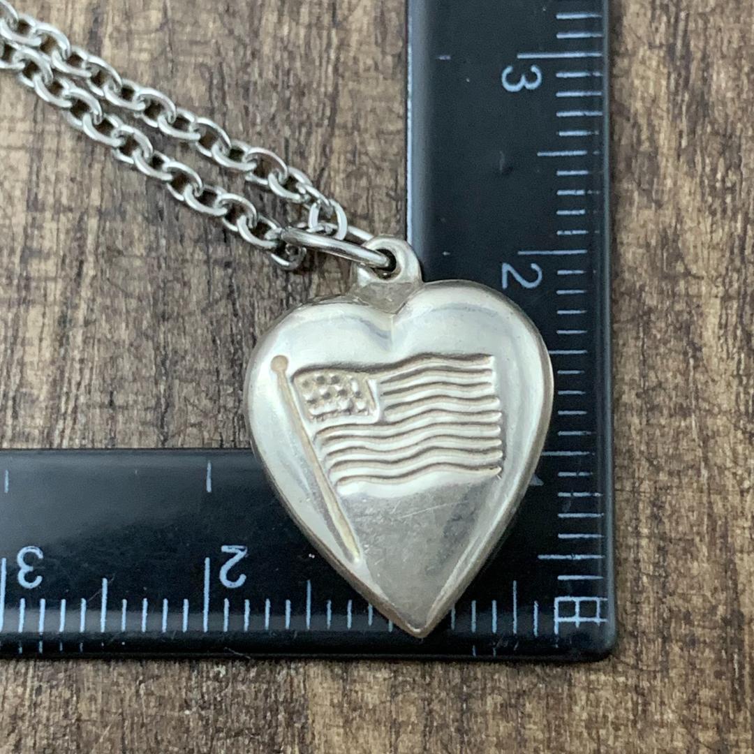 スウィートハートジュエリーUS FLAG 国旗 シルバー ヴィンテージネックレス