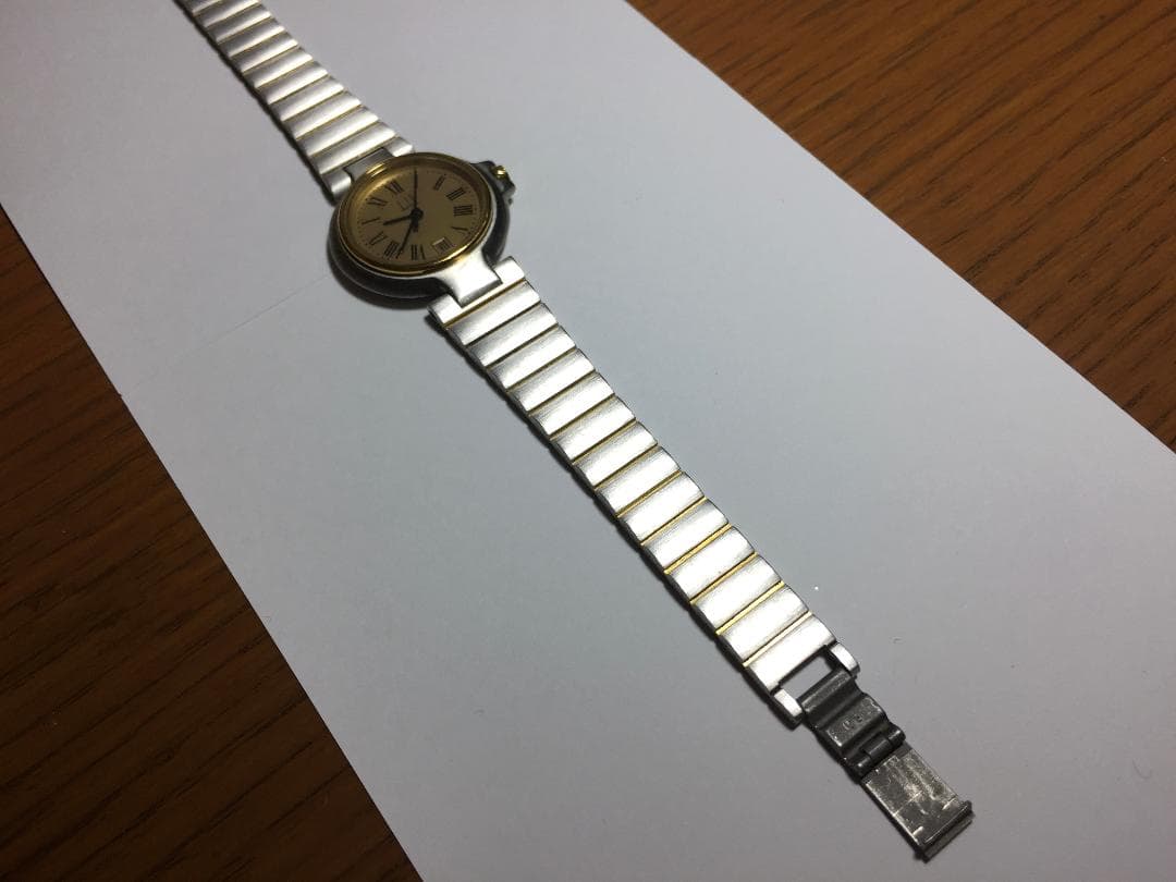 完動美品 dunhill ダンヒル ミレニアム 腕時計 金銀コンビ 電池交換済