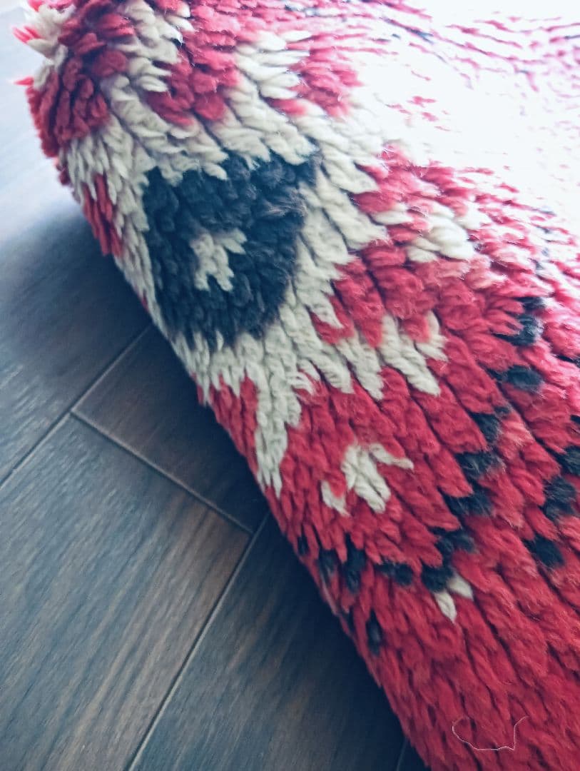 冬用　長毛のブルガリビンテージラグ♪上質ウール　アフガニスタン　トルクメン