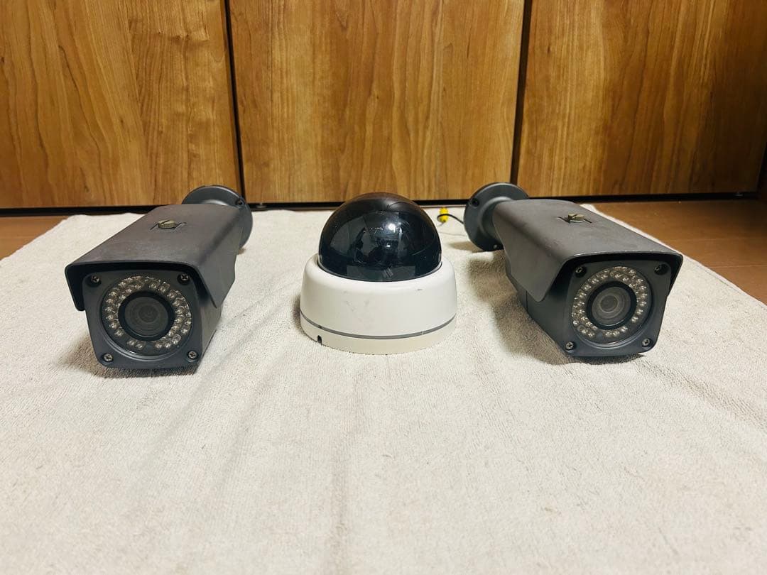 【高画質】フルHD防犯カメラ一式セット(レコーダー カメラ3台 電源ユニット)