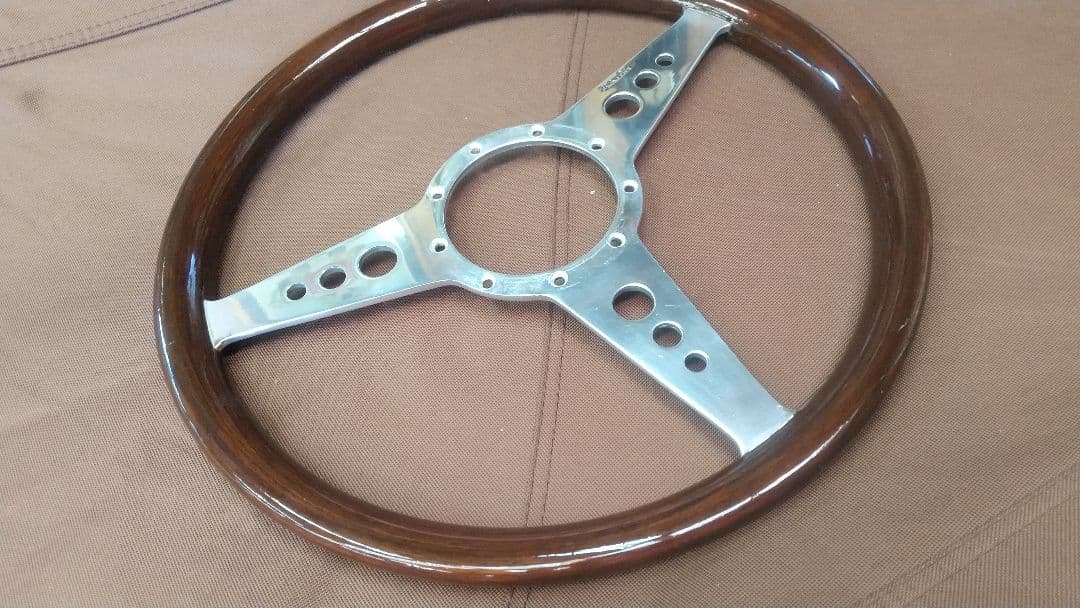 モトリタ マホガニー ステアリングホイール 37.5cm 美品