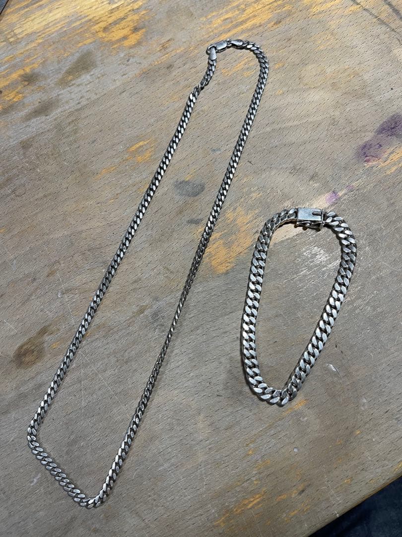 シルバー925製　喜平　ブレスレット　ネックレス　2点セット