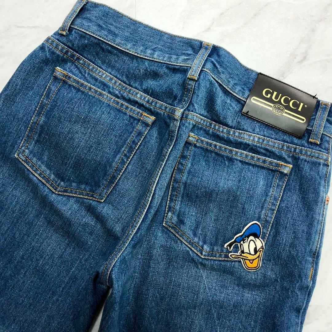 【希少 未使用級】GUCCI デニム Disney ドナルド ハイウエスト 23