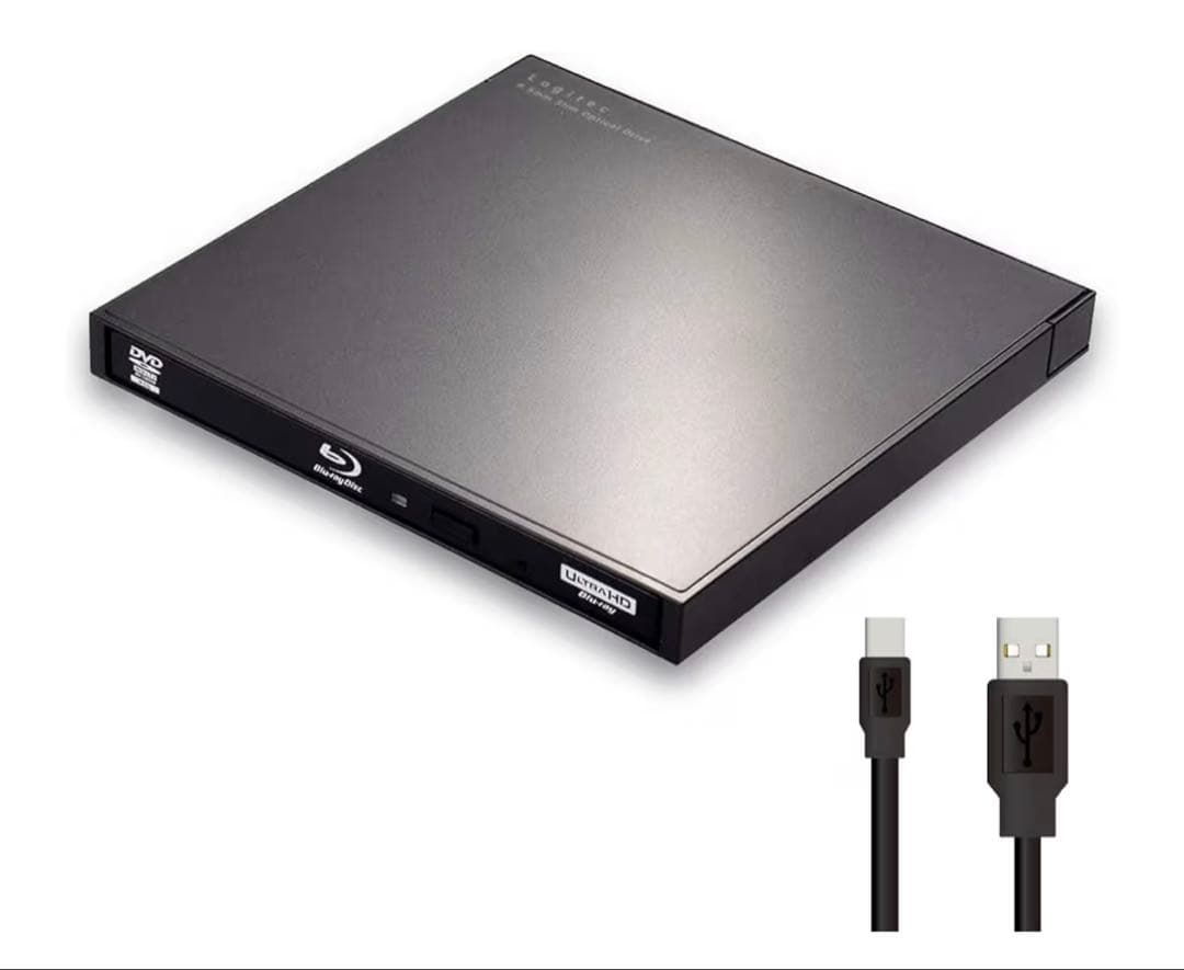 ロジテック 外付けブルーレイドライブ 4K UHD対応 USB-C/USB-A