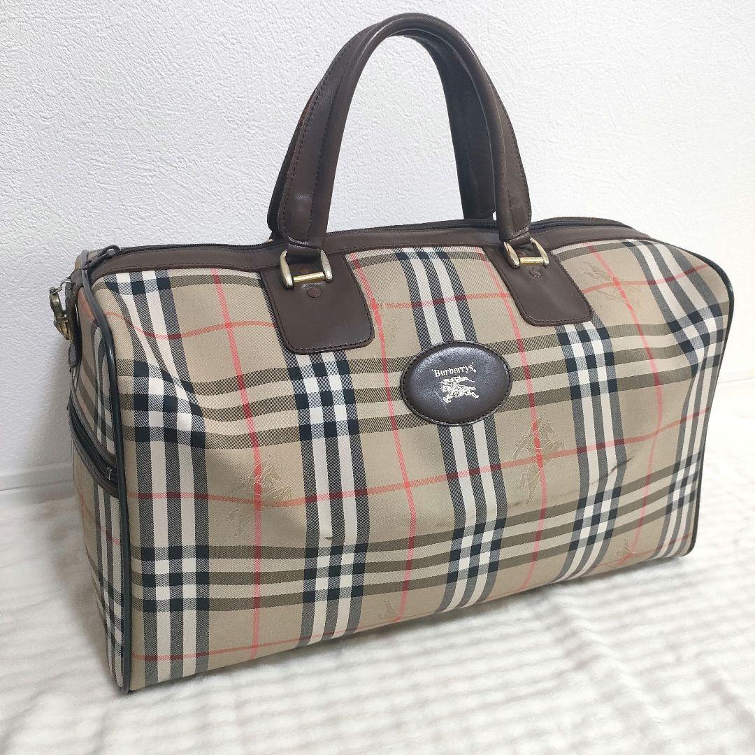 Burberrys バーバリー ノバチェック ボストン ラージ ヴィンテージ