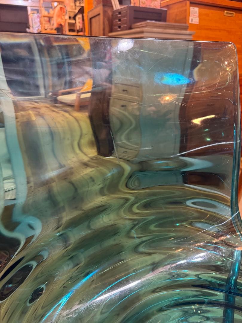 346＊■カリガリス　コヌビア　ロウ　ダイニングチェア　1脚　ブルー