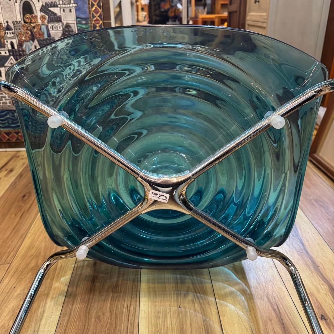 346＊■カリガリス　コヌビア　ロウ　ダイニングチェア　1脚　ブルー