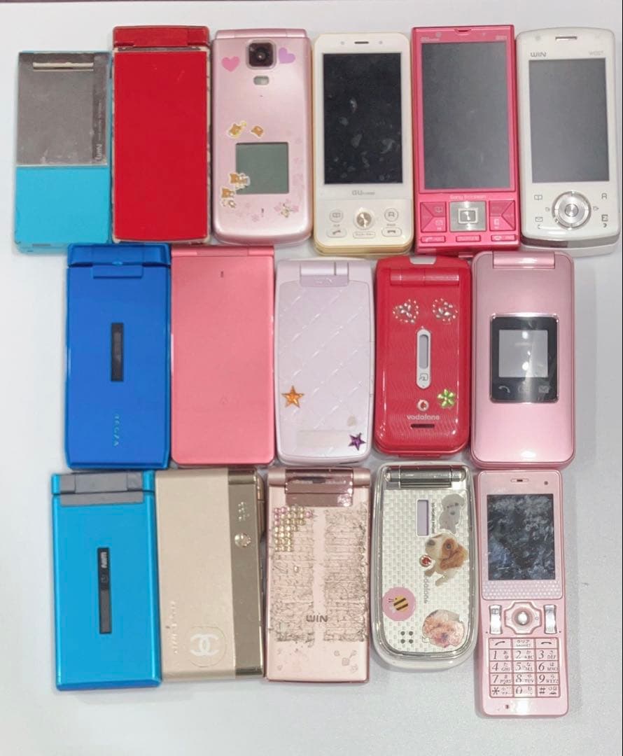 ガラケー スマホ 携帯電話 ジャンク au 折りたたみ まとめ