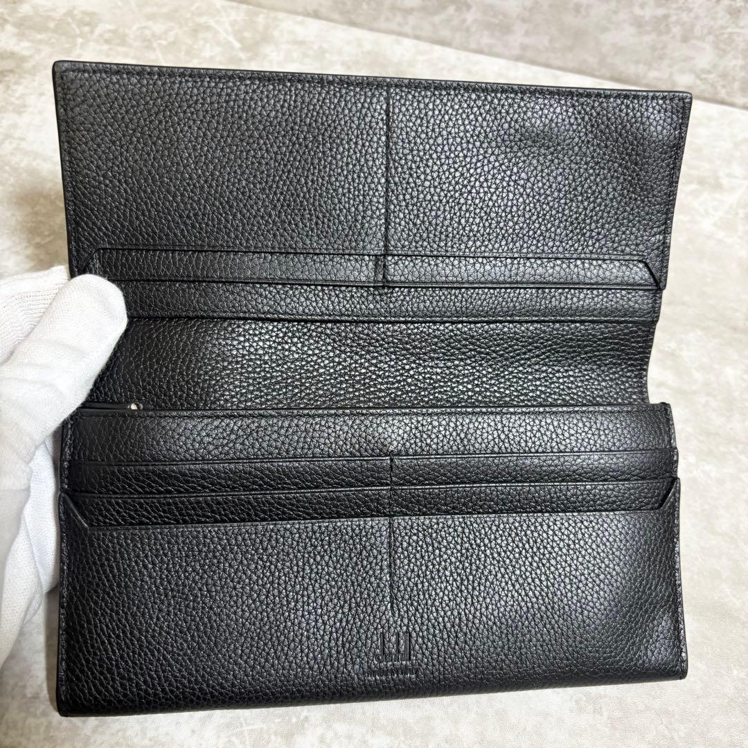 H297 美品✨Dunhill ダンヒル　長財布　レザー　ブラック　箱付き