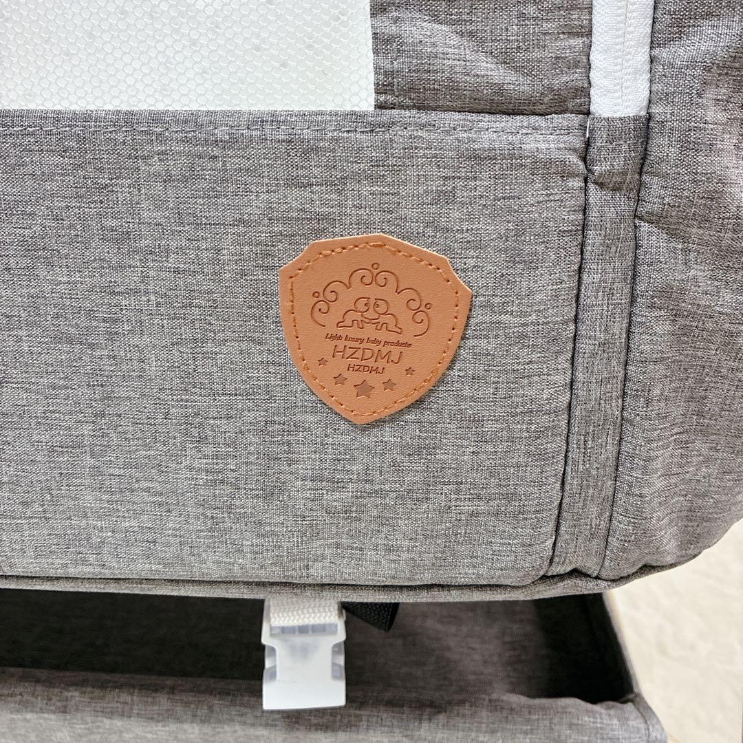 極美品✨️HZDMJ ベビーベッド 添い寝ベッド メッシュ 高さ調節可能 収納付き