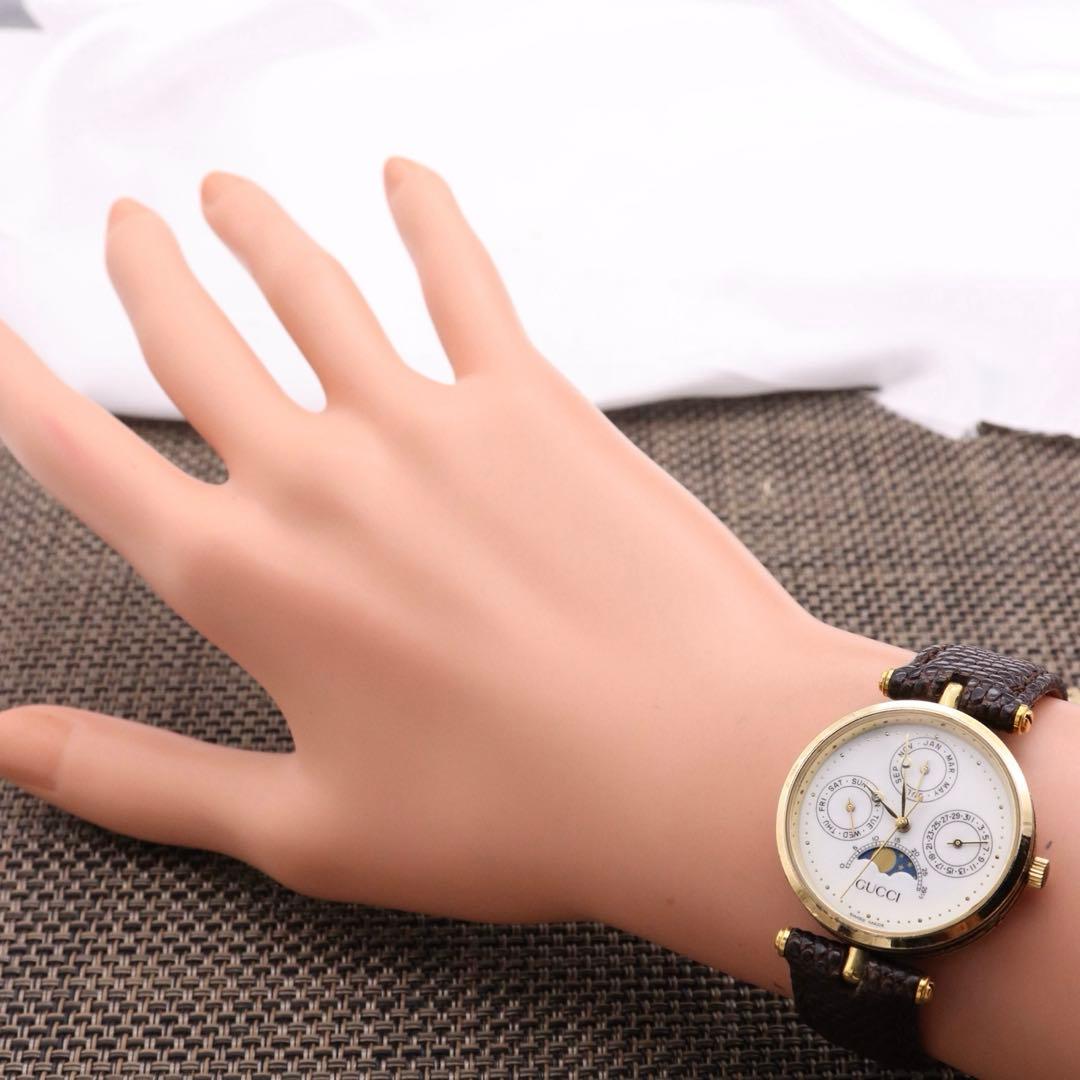 正規品【新品電池】GUCCI ムーンフェイズ/トリプルカレンダー 動作品 希少