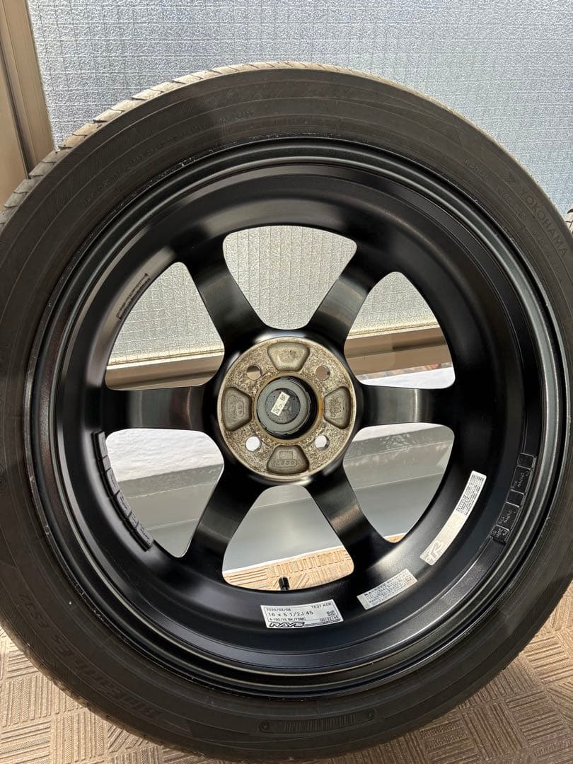 ボルクレーシングTE37 KCRホイールタイヤ 鍛造 16インチ 軽自動車