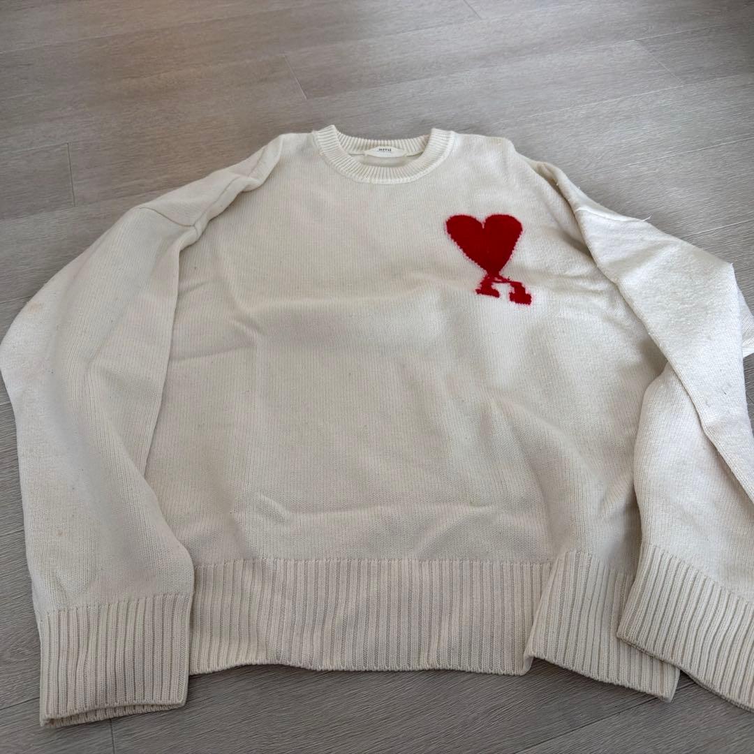 アミパリス　ホワイト　ニット　セーター