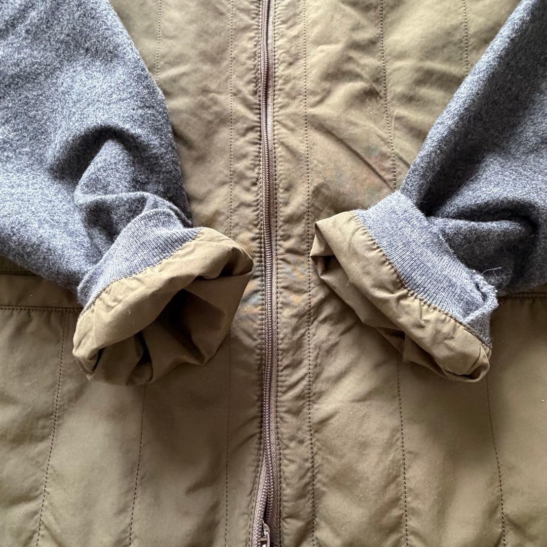 スティルバイハンド シンサレート 中綿 ノーカラーブルゾン 異素材切替 48