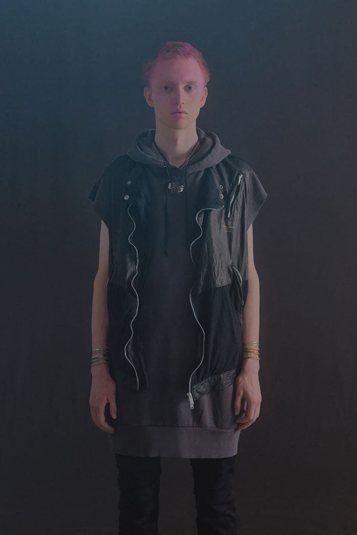 undercoverism 23SS 牛革&コットンライダースベスト