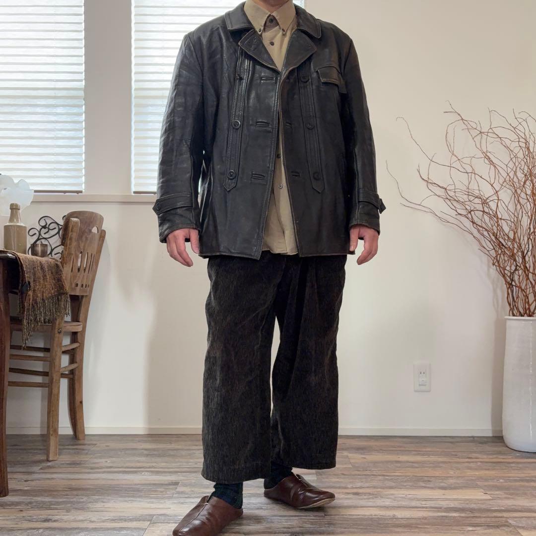 35　コルビジェジャケット 本革 フレンチ ヴィンテージ レザー