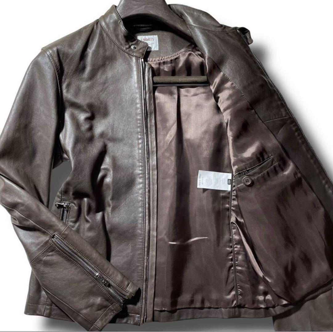 ✨️美品✨️ 定価30万 エンメティ EMMETI ラムスキン ライダースジャケット