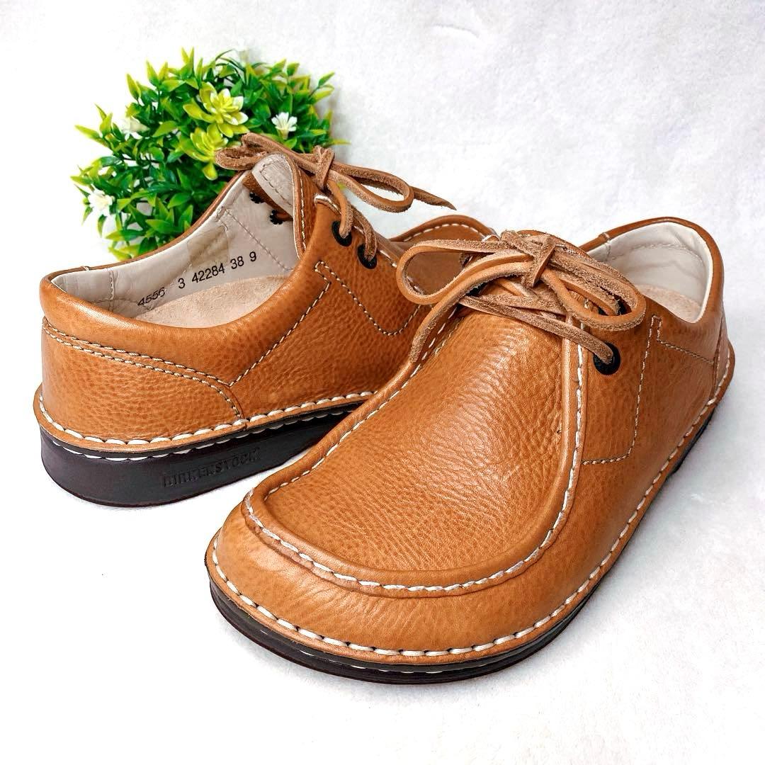 【美品】ビルケンシュトック パサデナ 本革 レザーシューズ 茶 38 24.5