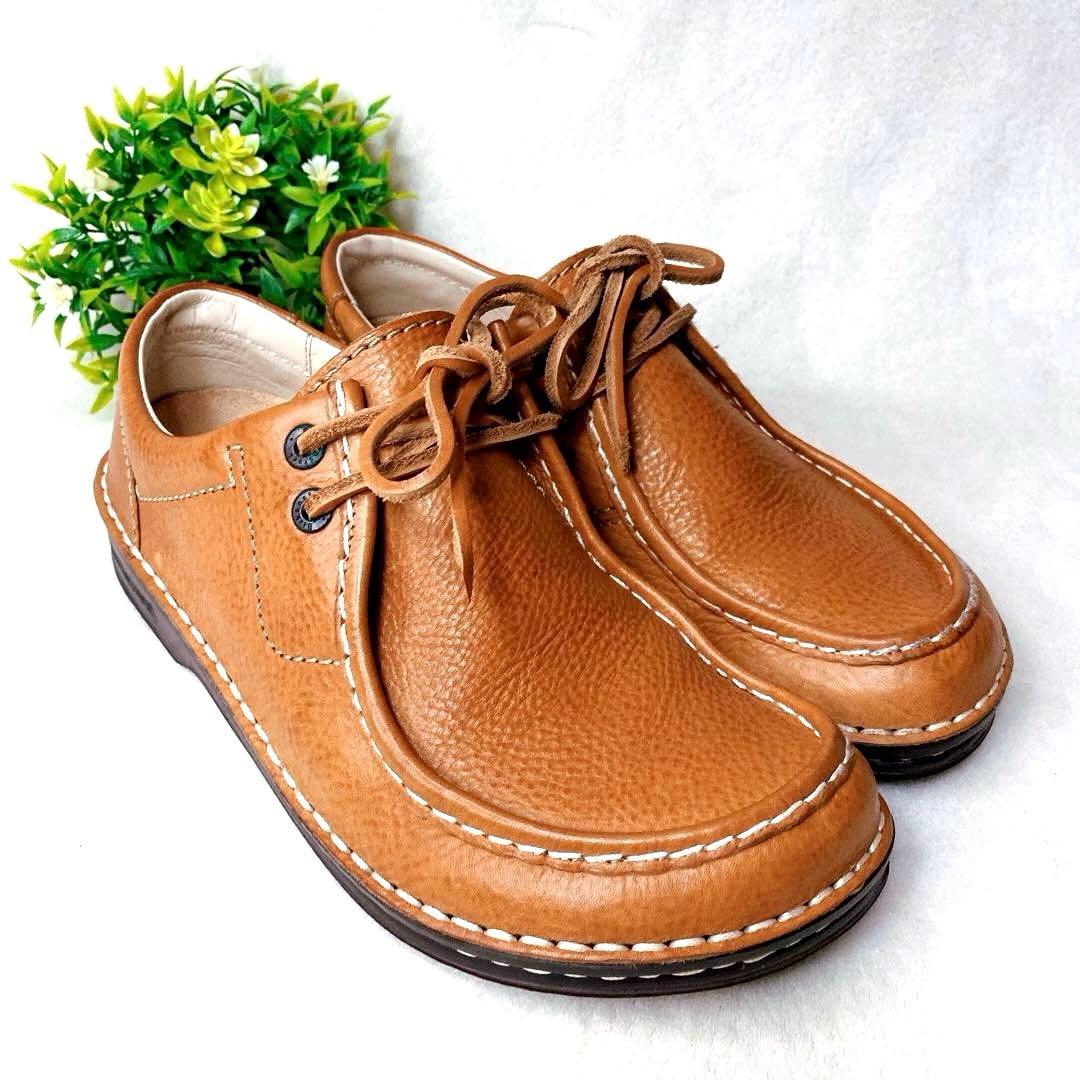 【美品】ビルケンシュトック パサデナ 本革 レザーシューズ 茶 38 24.5