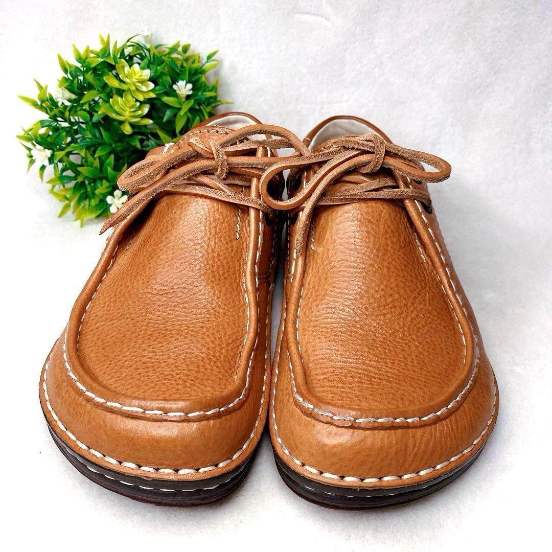 【美品】ビルケンシュトック パサデナ 本革 レザーシューズ 茶 38 24.5