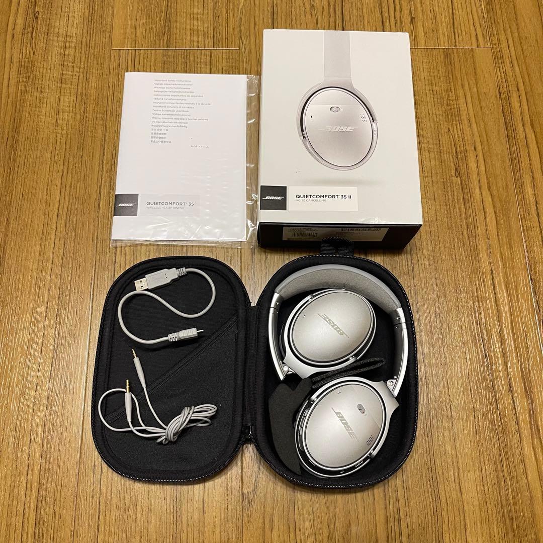 美品！完備品BOSE QUIETCOMFORT35 ll シルバーヘッドホン