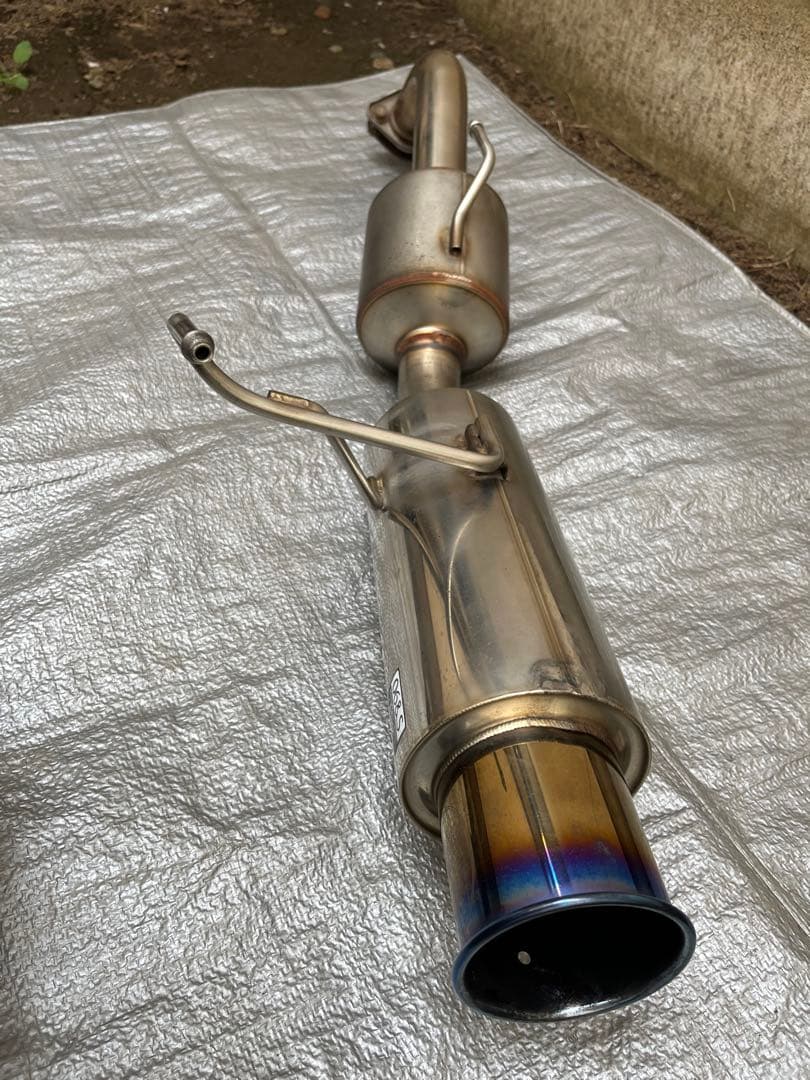 日産 K12マーチ　柿本改　GTbox チタンマフラー ブルーグラデーション