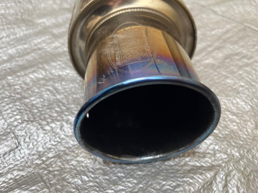 日産 K12マーチ　柿本改　GTbox チタンマフラー ブルーグラデーション