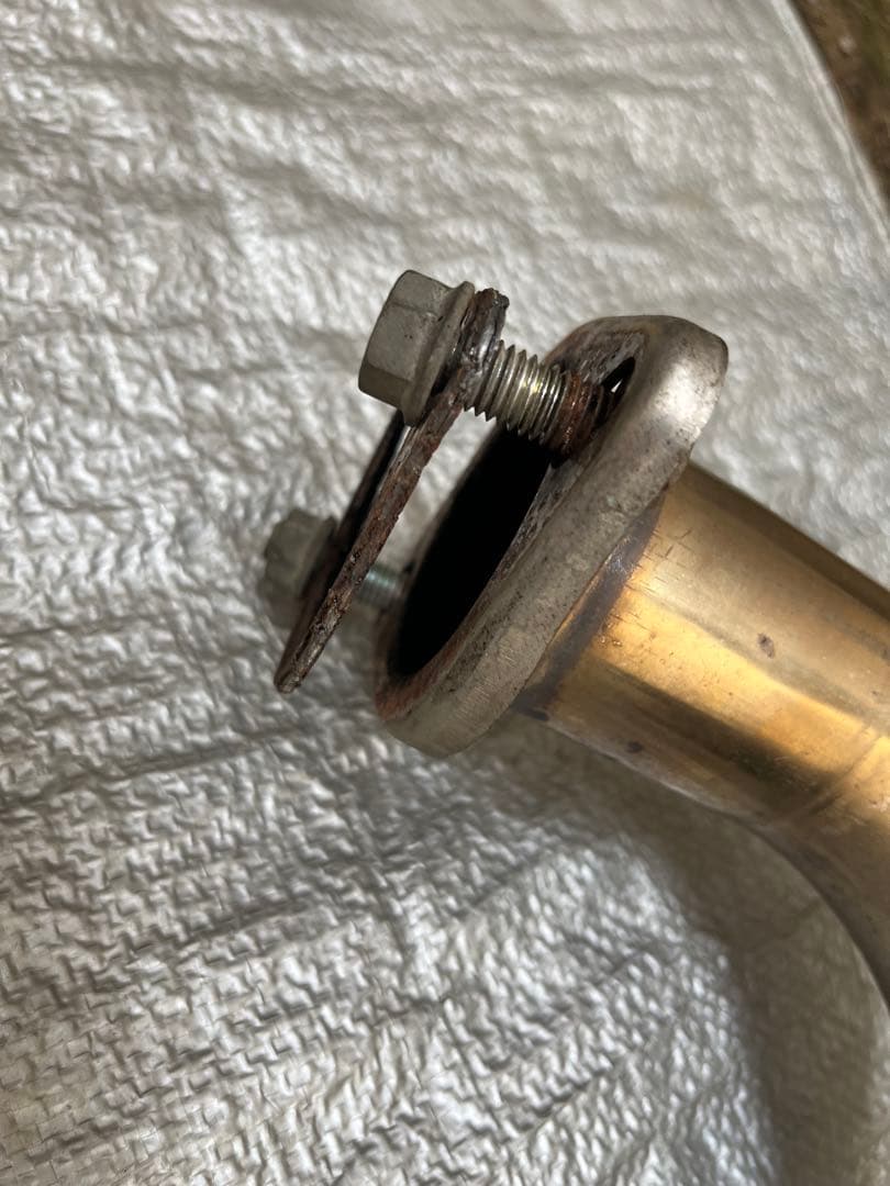 日産 K12マーチ　柿本改　GTbox チタンマフラー ブルーグラデーション