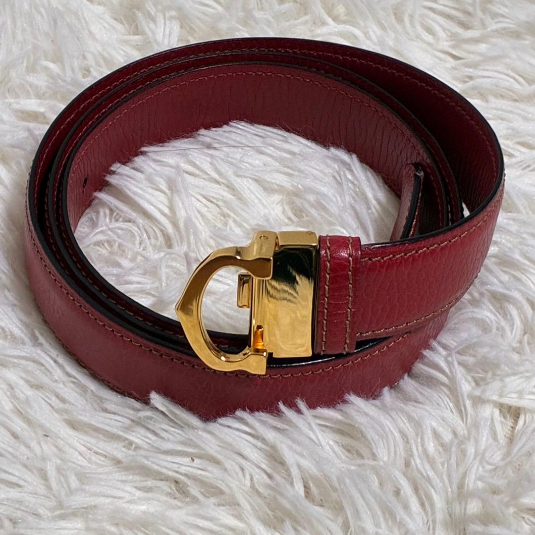 極美品 カルティエ、 マストドゥカルティエ　レザー ベルト ゴールドCバックル