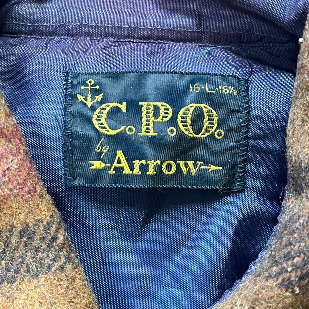 【まー 様】60s古着USA製C.P.O. by ArrowウールCPOシャツL