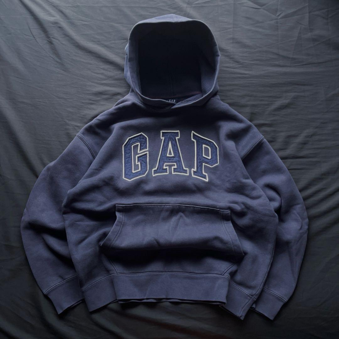 90's ~ OLD GAP パーカー　ネイビー　鬼フェード　XXL y2k