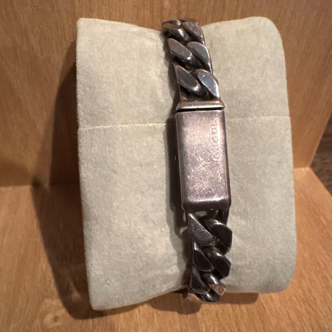 gucci ID ロゴプレート　極太　喜平 ブレスレット 925 バングル